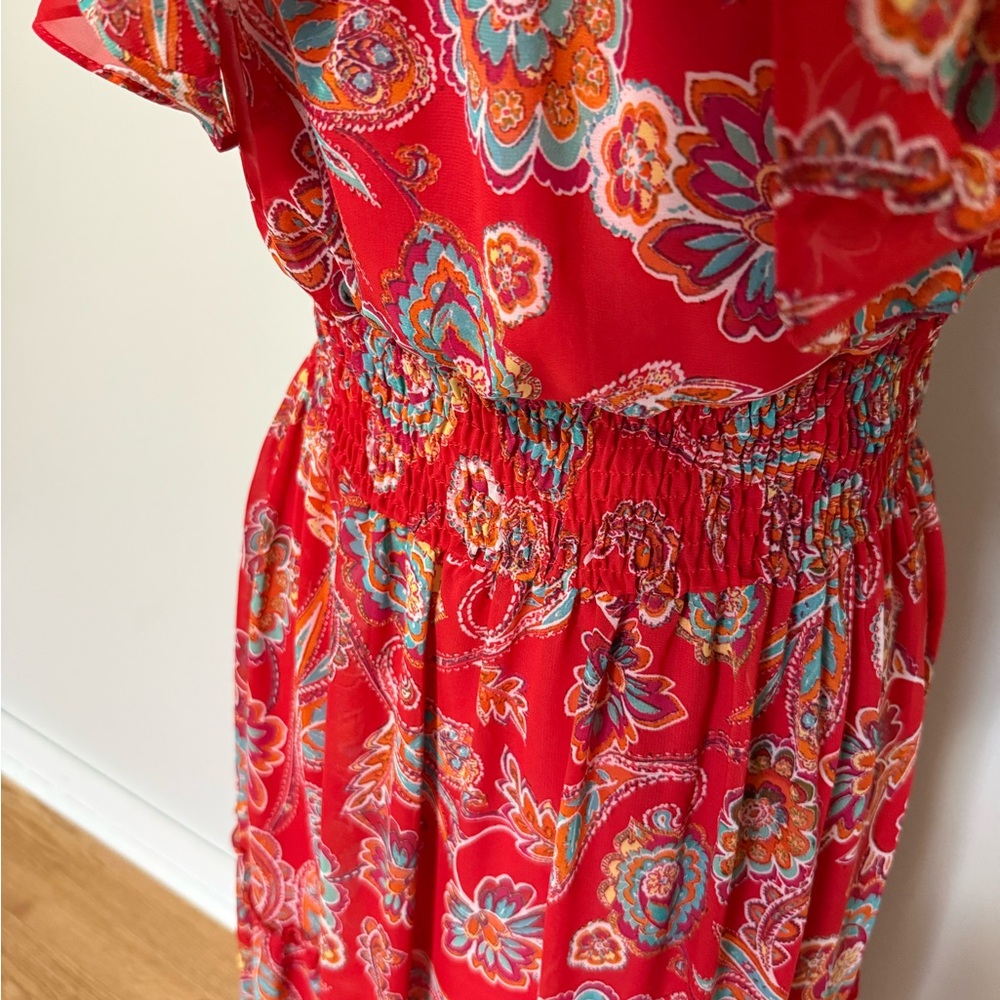Rabbit Rabbit Rabbit Red Floral Maxi Dress - Picture 4 of 8